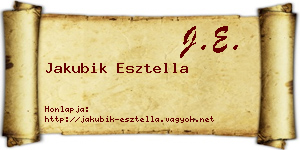 Jakubik Esztella névjegykártya